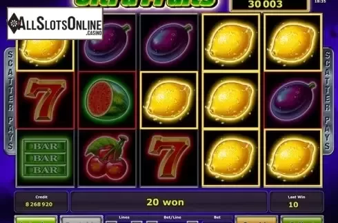 Screen 1. Ultra Fruits from Greentube