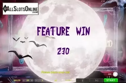 Total Win in Free Spins Screen
