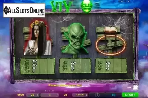 PayTable Screen