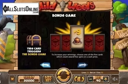 Paytable 2. Wild Weels from X Card