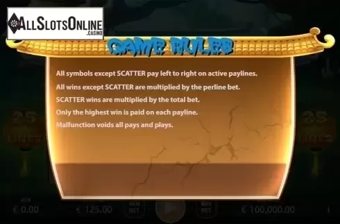 Paytable . Wild Wild Bell from KA Gaming