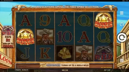 Wild Wild Romance slot screenshot 2