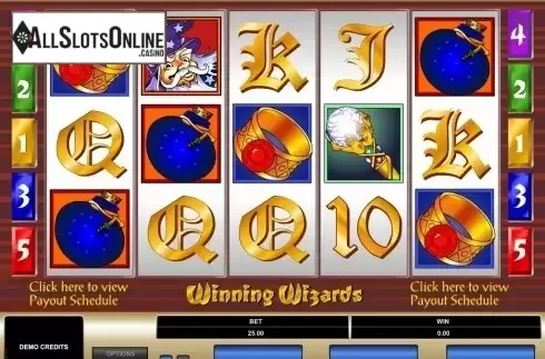Screen3. Winning Wizards from Microgaming
