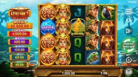 Aztec Fire 2 slot screenshot 1