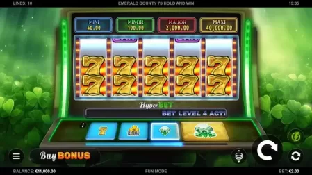 Emerald Bounty 7s Hold and Win slot screenshot 1