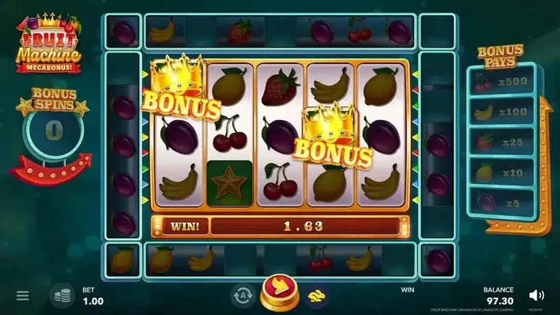 Fruit Machine: Megabonus! slot screenshot 2