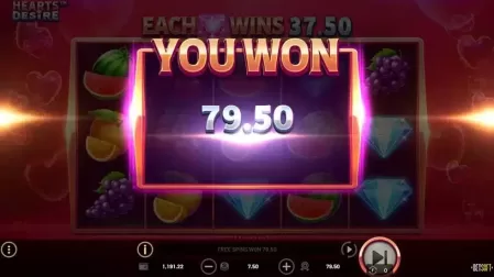 Hearts Desire slot screenshot 6