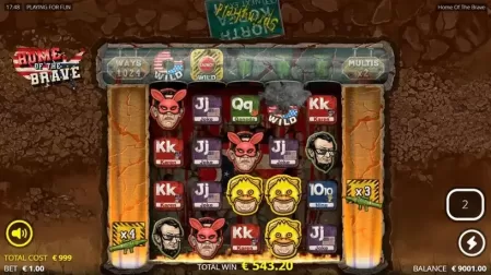 Home of the Brave slot screenshot 5