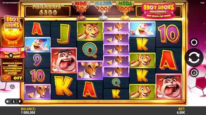 Hot Shots Megaways slot screenshot 1