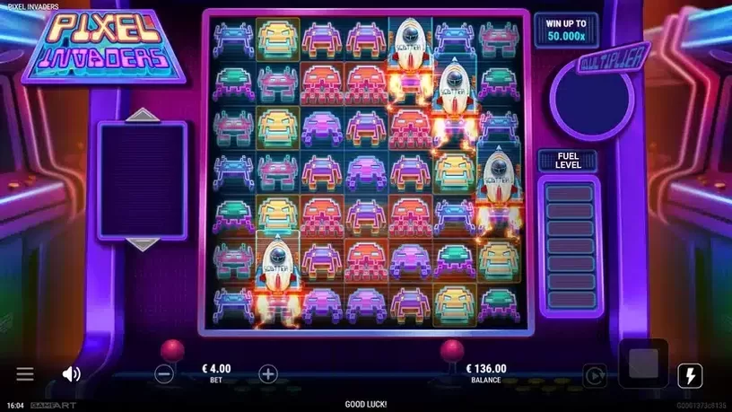 Pixel Invaders slot screenshot 2