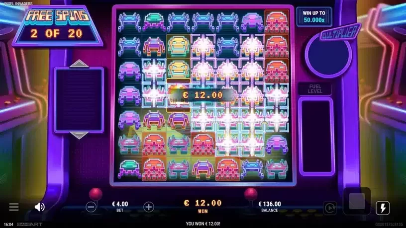 Pixel Invaders slot screenshot 4