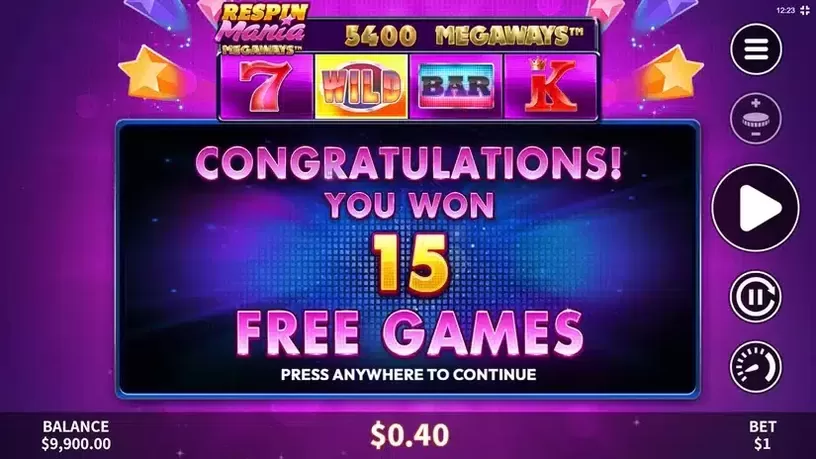 Respin Mania Megaways slot screenshot 3