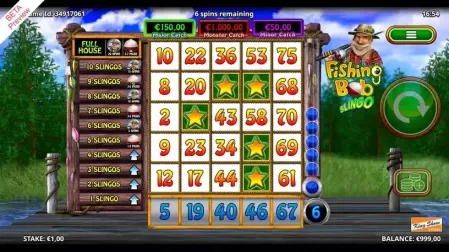 Slingo Fishing Bob slot screenshot 2