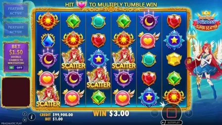 Starlight Princess Super Scatter slot screenshot 2