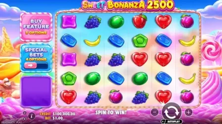 Sweet Bonanza 2500 slot screenshot 1