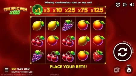 The Epic Win x125 slot screenshot 1