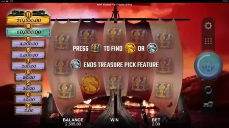 11 Coins of Fire slot screenshot 4
