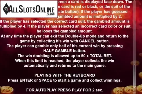 Paytable 4. 20 Shining Coins from Casino Technology