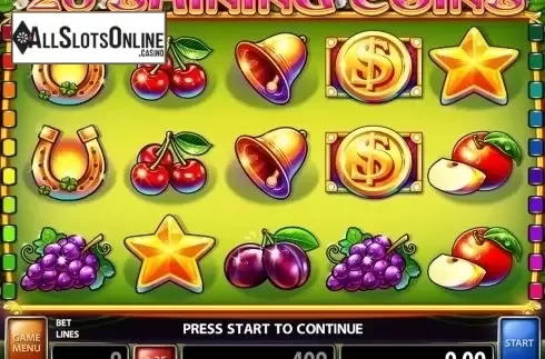 Reels screen. 20 Shining Coins from Casino Technology