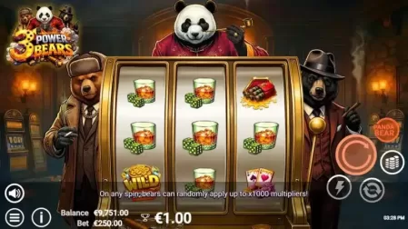 3 Power Bears slot screenshot 2