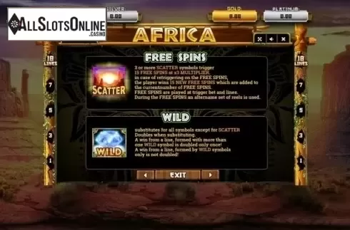 Features. Africa (Betsense) from Betsense