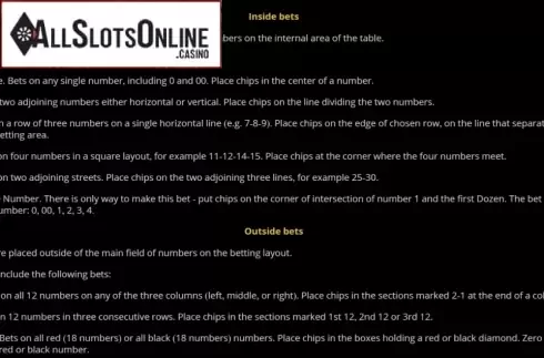 Game rules 1. American Roulette 3D (Evoplay) from Evoplay Entertainment