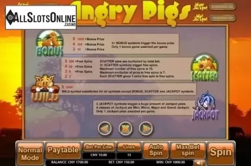 Features. Angry Pigs from Aiwin Games