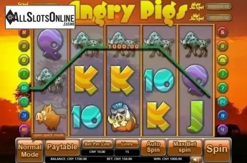 Win Screen. Angry Pigs from Aiwin Games