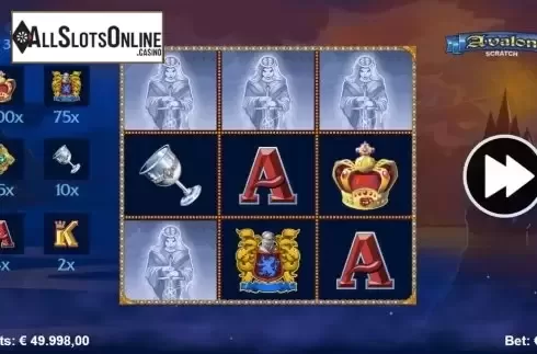 Game Screen 2. Avalon Scratch from Microgaming