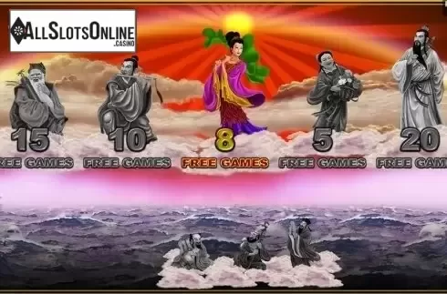 Free spin intro screen 2. Ba Xian Chuan Qi from Aspect Gaming