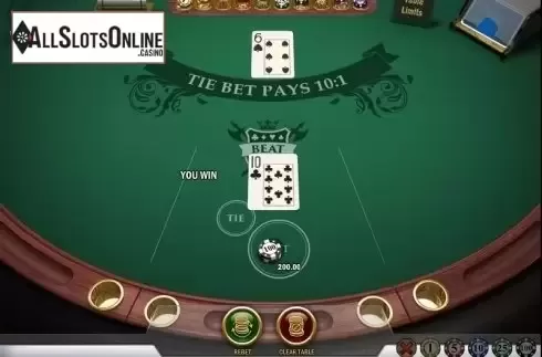 Win Screen. Beat Me from Play'n Go