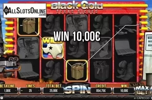 Screen 4. Black Gold Texas Riches from Capecod Gaming