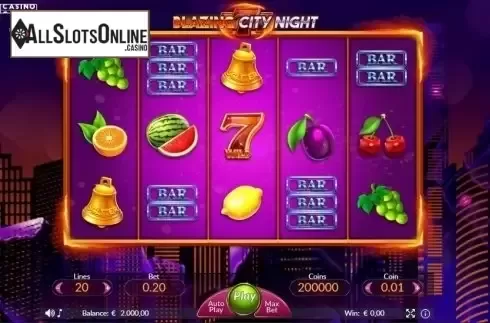 Reel Screen. Blazing City Night from We Are Casino