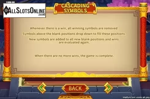 Cascading Symbols Screen