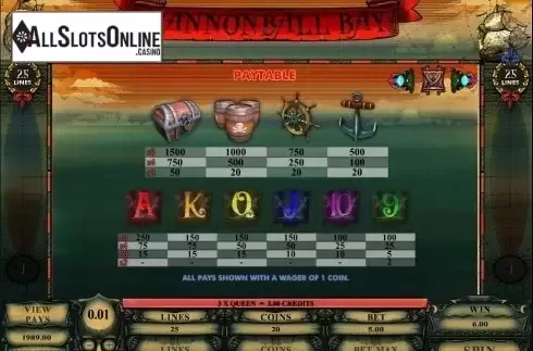 Screen4. Cannonball Bay from Microgaming