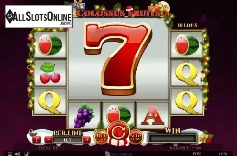 Reel Screen. Colossus Fruits Christmas Edition from Spinomenal