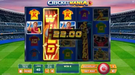 Cricket Mania slot screenshot 3