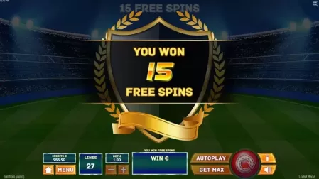 Cricket Mania slot screenshot 4