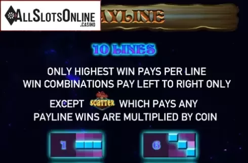 Paytable. Dalang from AllWaySpin