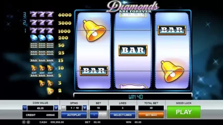 Diamonds are Forever 3 Lines slot screenshot 2