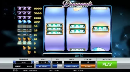 Diamonds are Forever 3 Lines slot screenshot 4