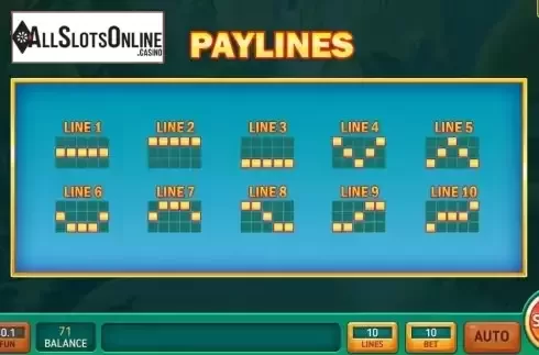 Pay Lines screen