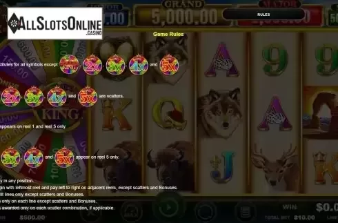 Game Features screen