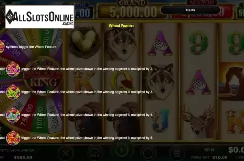 Game Features screen 2