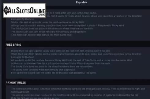 Paytable 3
