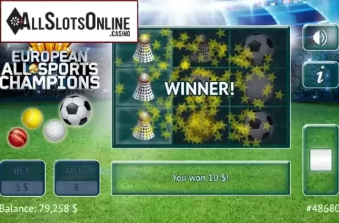 Win Screen 2. European All Sports from Vermantia