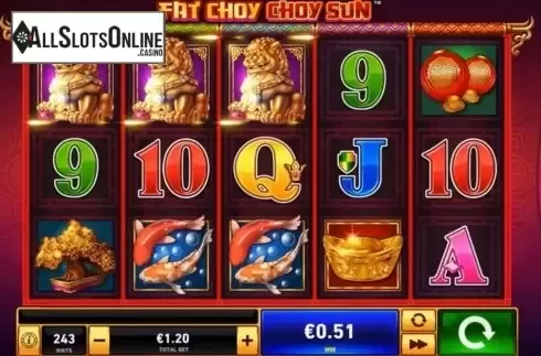 Win Screen. Fat Choy Choy Sun from Playtech