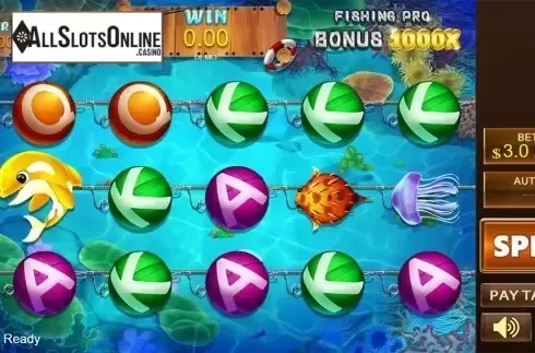 Reels screen. Fishing Pro from PlayStar