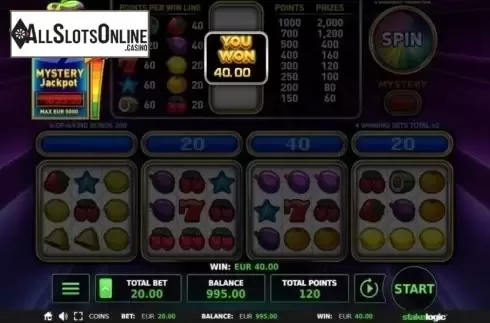 Win Screen. Fruit Spinner from StakeLogic