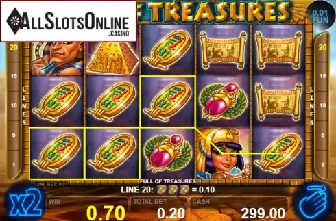 Win screen 1. Full Of Treasures from Casino Technology